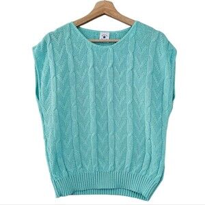 Vintage Sweater Bazaar Green Knit Top